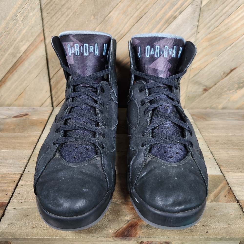 Nike Air Jordan 7 Retro Chambray Mens Athletic Sneakers Size 12 Black CU9307-004 - Picture 3 of 9